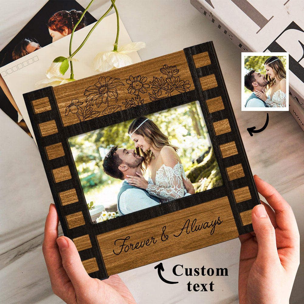 Personalized Wedding Photo Film Sign Frame Custom Engraved Wedding Decor Gift for Couples