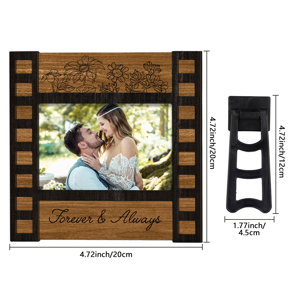 Personalized Wedding Photo Film Sign Frame Custom Engraved Wedding Decor Gift for Couples