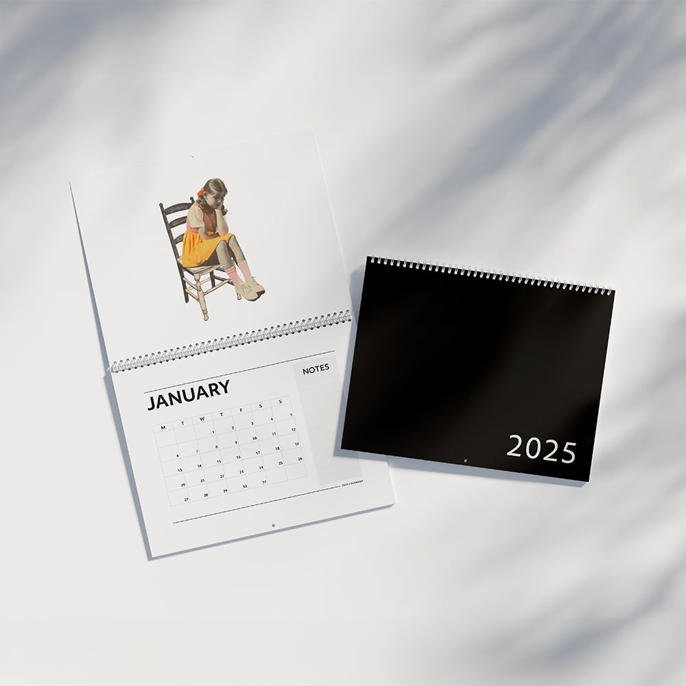 A4 Calendar, Silk, 170gsm, matte finish, 11.7x8.3" / 29.7x21cm